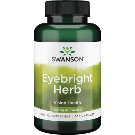 Świetlik Lekarski Swanson Eyebright Świetlik lekarski 430 mg 100 caps - Sklep Witaminki.pl