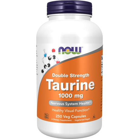 Tauryna NOW Foods Taurine 1000 mg Double Strength 250 vcaps - Sklep Witaminki.pl