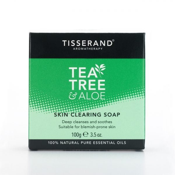 Tisserand Aromatherapy Mydło Tea Tree Aloe Skin Cleaning Soap 100 g - Sklep Witaminki.pl