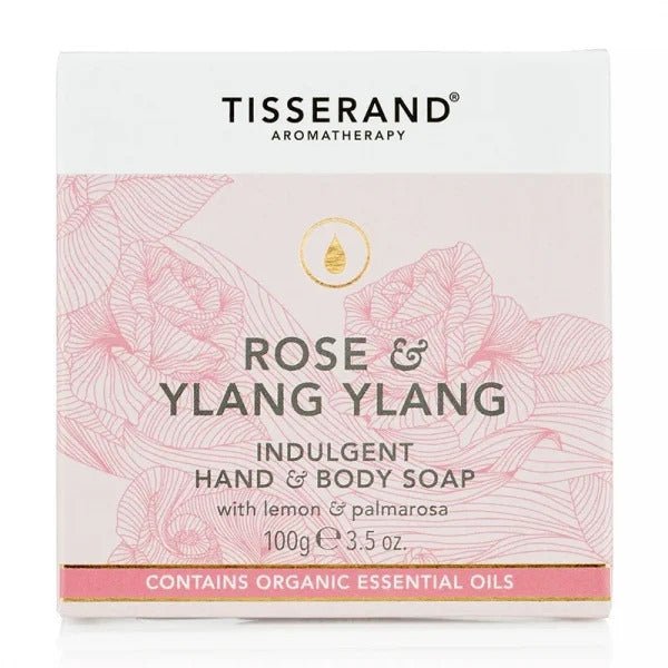 Tisserand Aromatherapy Rose Ylang Ylang Indulgent Hand Body Soap 100 g - Sklep Witaminki.pl