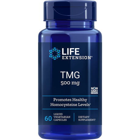 Trimetyloglicyna (TMG) Life Extension TMG 500 mg 60 liquid vcaps - Sklep Witaminki.pl