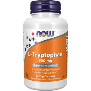 Tryptofan NOW Foods L-Tryptophan 500 mg 60 vcaps - Sklep Witaminki.pl