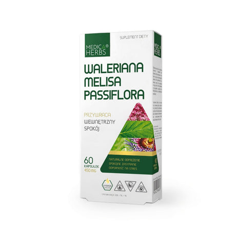 Waleriana Medica Herbs Waleriana Melisa Passiflora 60 caps - Sklep Witaminki.pl