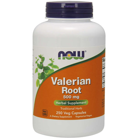 Waleriana NOW Foods Valerian Root 500 mg 250 vcaps - Sklep Witaminki.pl