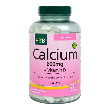 Wapń Holland & Barrett Calcium 600mg with Vitamin D 240 tabs - Sklep Witaminki.pl