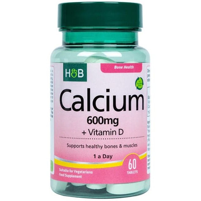 Wapń Holland & Barrett Calcium plus Vitamin D 600mg 60 tabs - Sklep Witaminki.pl