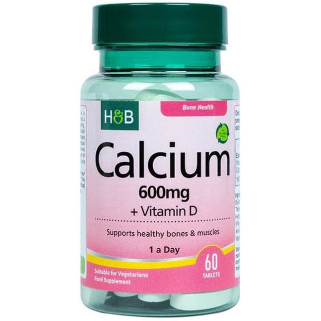 Wapń Holland & Barrett Calcium plus Vitamin D 600mg 60 tabs - Sklep Witaminki.pl