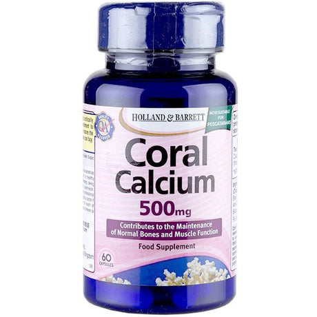 Wapń Holland & Barrett Coral Calcium 500mg 60 caps - Sklep Witaminki.pl