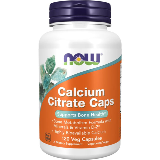 Wapń NOW Foods Calcium Citrate Caps 120 caps - Sklep Witaminki.pl