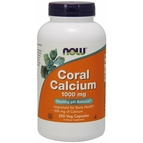 Wapń NOW Foods Coral Calcium 1000 mg 250 vcaps - Sklep Witaminki.pl