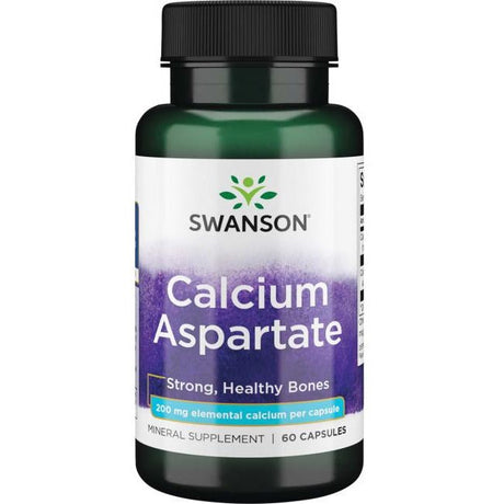 Wapń Swanson Calcium Aspartate 200 mg 60 caps - Sklep Witaminki.pl
