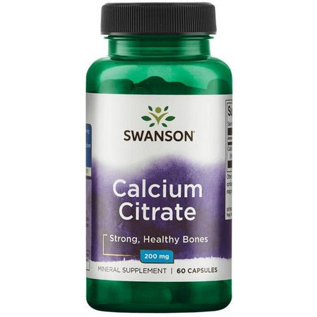 Wapń Swanson Calcium Citrate 200 mg 60 caps - Sklep Witaminki.pl