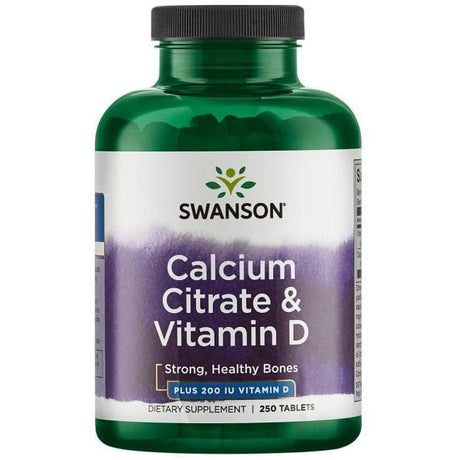 Wapń Swanson Calcium Citrate & Vitamin D3 250 tabs - Sklep Witaminki.pl