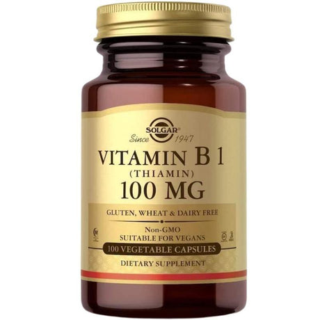Witamina B1 - Tiamina Solgar Vitamin B1 100 mg 100 vcaps - Sklep Witaminki.pl