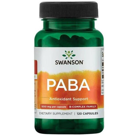 Witamina B10 - Kwas PABA Swanson PABA 500 mg 120 caps - Sklep Witaminki.pl