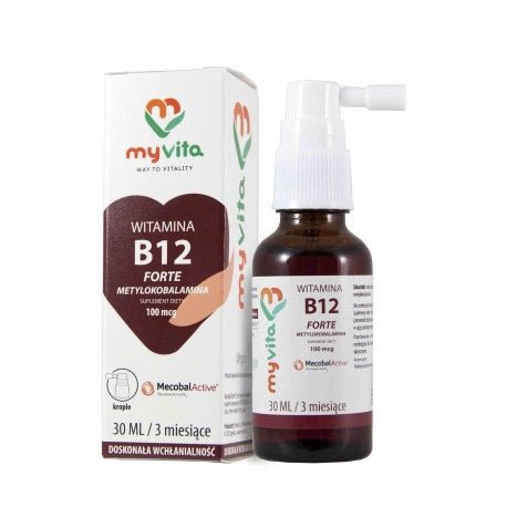 Witamina B12 - Kobalamina MyVita Witamina B12 metylokobalamina 30 ml - Sklep Witaminki.pl