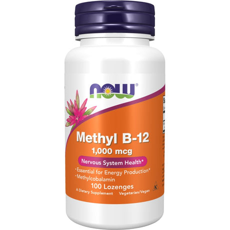 Witamina B12 - Kobalamina NOW Foods Methyl B-12 1000 mcg 100 lozenges - Sklep Witaminki.pl