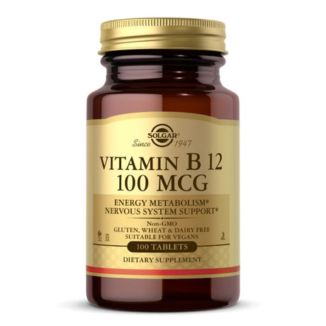 Witamina B12 - Kobalamina Solgar Vitamin B12 100 mcg 100 tabs - Sklep Witaminki.pl