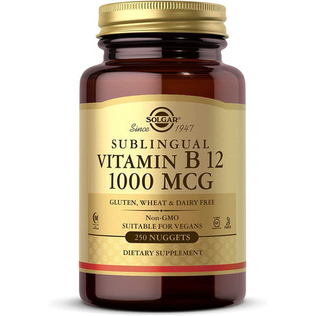 Witamina B12 - Kobalamina Solgar Vitamin B12 1000 mcg 250 pastylek - Sklep Witaminki.pl
