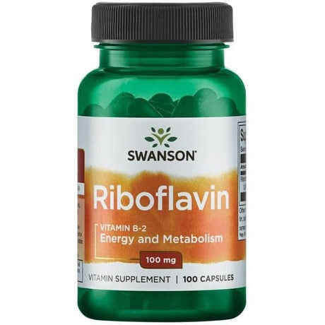 Witamina B2 - Ryboflawina Swanson Riboflavin Vitamin B-2 100 mg 100 caps - Sklep Witaminki.pl