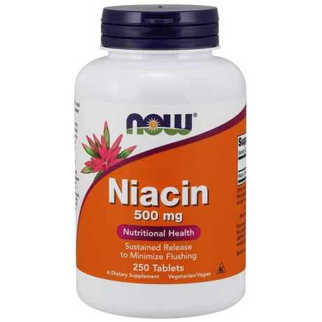 Witamina B3 - Niacyna NOW Foods Niacin 500 mg Tablets 250 tabs - Sklep Witaminki.pl