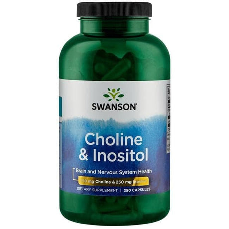 Witamina B4 - Cholina Swanson Choline & Inositol 250 mg 250 caps - Sklep Witaminki.pl