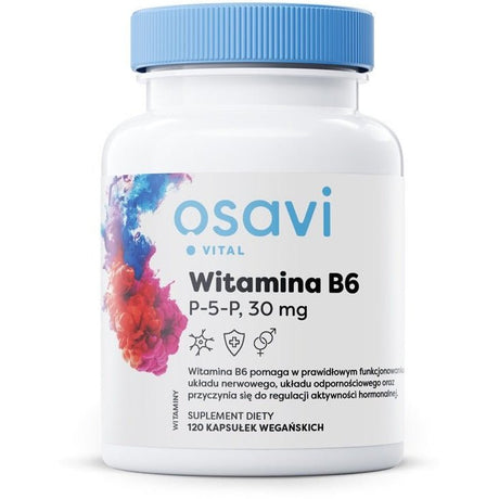 Witamina B6 - Pirydoksyna Osavi Witamina B6 P-5-P 30 mg 120 vegan caps - Sklep Witaminki.pl