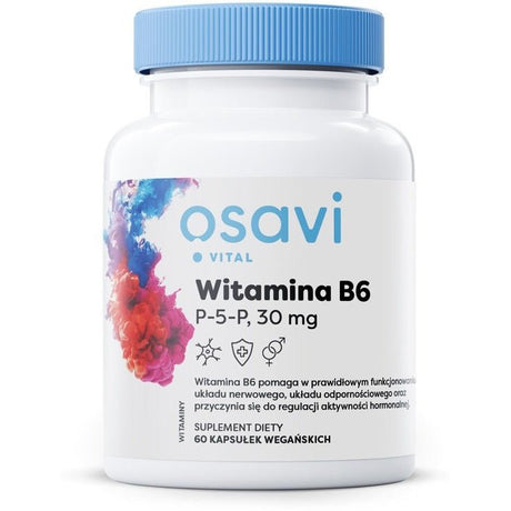 Witamina B6 - Pirydoksyna Osavi Witamina B6 P-5-P 30 mg 60 vegan caps - Sklep Witaminki.pl