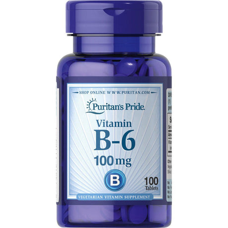 Witamina B6 - Pirydoksyna Puritan's Pride Vitamin B-6 100 mg 100 tabs - Sklep Witaminki.pl