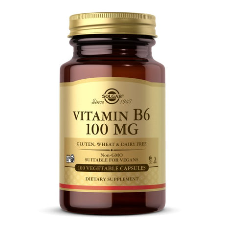 Witamina B6 - Pirydoksyna Solgar Vitamin B6 100 mg 100 vcaps - Sklep Witaminki.pl
