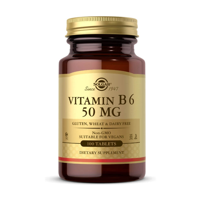 Witamina B6 - Pirydoksyna Solgar Vitamin B6 50 mg 100 tabs - Sklep Witaminki.pl