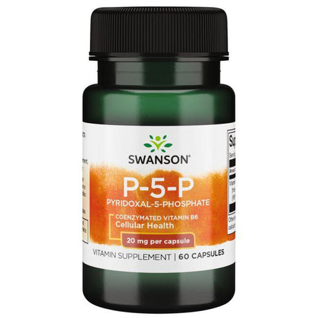 Witamina B6 - Pirydoksyna Swanson P-5-P Pyridoxal-5-Phosphate 20 mg 60 caps - Sklep Witaminki.pl