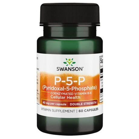 Witamina B6 - Pirydoksyna Swanson P-5-P Pyridoxal-5-Phosphate 40 mg 60 caps - Sklep Witaminki.pl