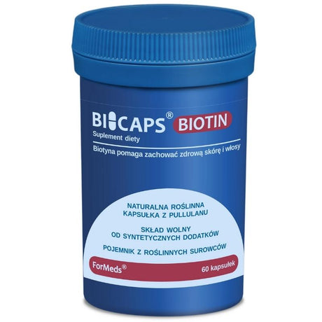 Witamina B7 - Biotyna ForMeds Bicaps Biotin Biotyna 2500µg 60 caps - Sklep Witaminki.pl