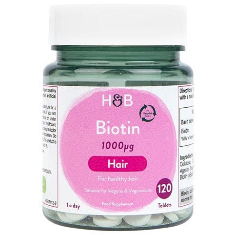 Witamina B7 - Biotyna Holland & Barrett Biotin 1000mcg 120 tablets - Sklep Witaminki.pl