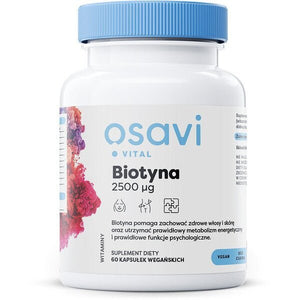 Witamina B7 - Biotyna Osavi Biotyna 2500mcg 60 vegan caps - Sklep Witaminki.pl