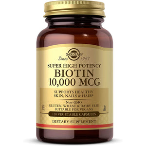 Witamina B7 - Biotyna Solgar Biotin 10000 mcg 120 vcaps - Sklep Witaminki.pl