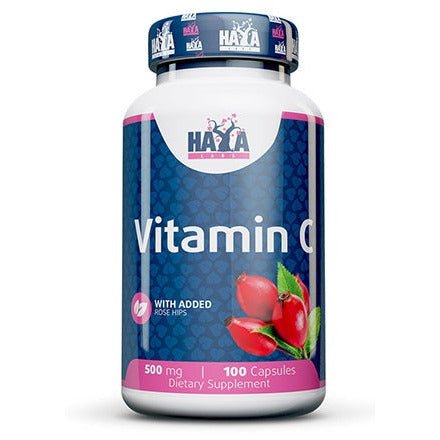Witamina C Haya Labs Vitamin C with Rose Hips 500mg 100 caps - Sklep Witaminki.pl