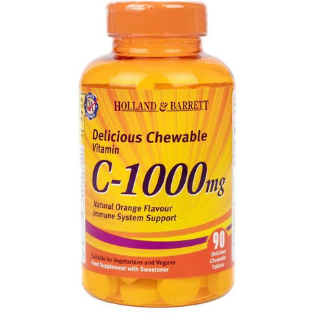 Witamina C Holland & Barrett Chewable Vitamin C with Rose Hips 1000mg 90 tablets - Sklep Witaminki.pl