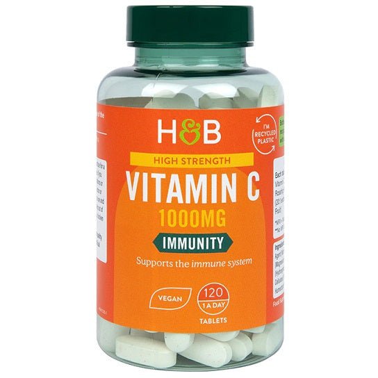 Witamina C Holland & Barrett High Strength Vitamin C 1000mg 120 tabs - Sklep Witaminki.pl