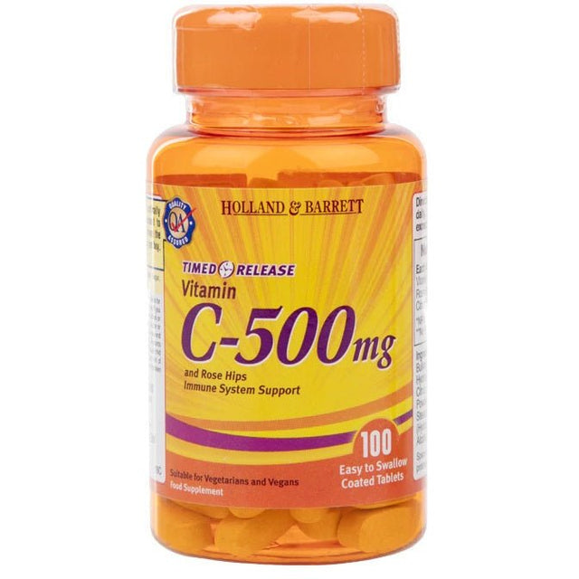 Witamina C Holland & Barrett Vitamin C Timed Release with Bioflavonoids 500mg 100 tablets - Sklep Witaminki.pl