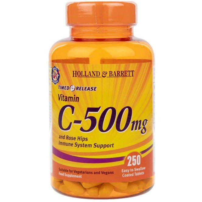 Witamina C Holland & Barrett Vitamin C Timed Release with Bioflavonoids 500mg 250 tablets - Sklep Witaminki.pl