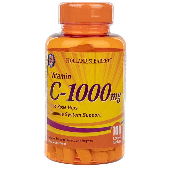 Witamina C Holland & Barrett Vitamin C with Wild Rose Hips 1000mg 100 tablets - Sklep Witaminki.pl