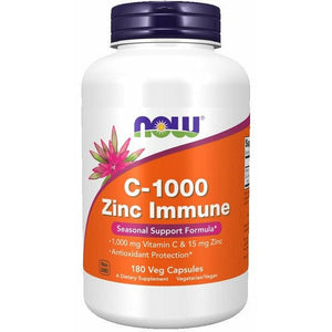 Witamina C NOW Foods C-1000 Zinc Immune 180 vcaps - Sklep Witaminki.pl