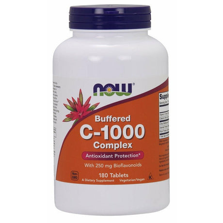 Witamina C NOW Foods Vitamin C-1000 Complex Buffered with 250 mg Bioflavonoids 180 tabs - Sklep Witaminki.pl