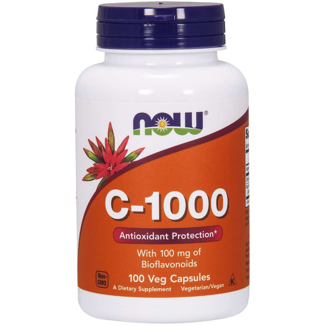 Witamina C NOW Foods Vitamin C-1000 with 100 mg Bioflavonids 100 vcaps - Sklep Witaminki.pl