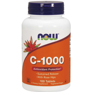 Witamina C NOW Foods Vitamin C-1000 with Rose Hips - Sustained Release 100 tabs - Sklep Witaminki.pl
