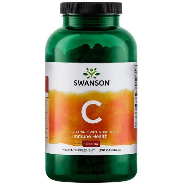 Witamina C Swanson Vitamin C with Rose Hips 1000 mg 250 caps Kapsułki - Sklep Witaminki.pl