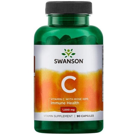 Witamina C Swanson Vitamin C with Rose Hips 1000 mg 90 caps Kapsułki - Sklep Witaminki.pl