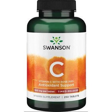 Witamina C Swanson Vitamin C with Rose Hips Timed-Release 500 mg 250 tabs - Sklep Witaminki.pl